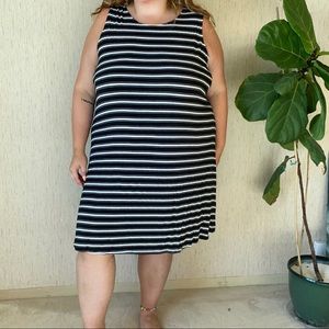 Stripped Trapeze Dress